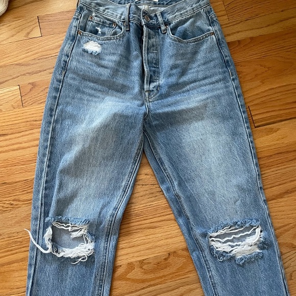 Pacsun Ultra High Rise Slim Jeans Size 26 Medium Wash - Picture 4 of 5